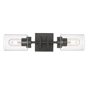 Tribeca 2 Light Wall Sconce in Matte Black