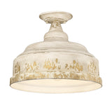 Keating Semi-Flush in Antique Ivory