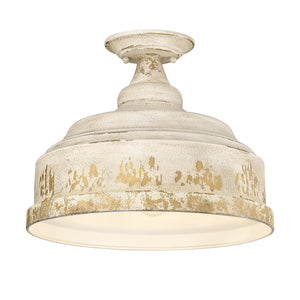 Keating Semi-Flush in Antique Ivory