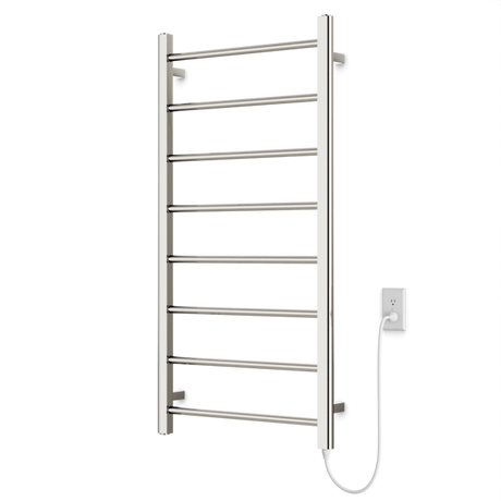 Artos Ryton 47" x 24" Plug-In Heated Towel Rail Polished Nickel – MR12060P-PN