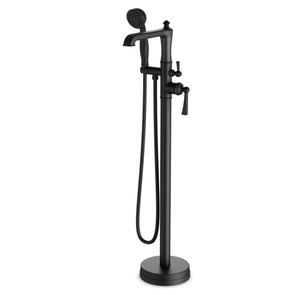 Artos Classic Floor Mount Tub Filler Trim Kit with Hand Shower Matte Black – FS511TKBK