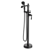 Artos Classic Floor Mount Tub Filler Trim Kit with Hand Shower Matte Black – FS511TKBK