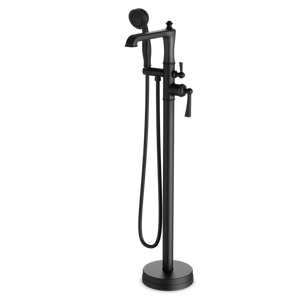Artos Classic Floor Mount Tub Filler Trim Kit with Hand Shower Matte Black – FS511TKBK