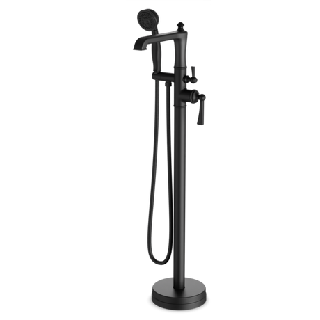 Artos Classic Floor Mount Tub Filler Trim Kit with Hand Shower Matte Black – FS511TKBK