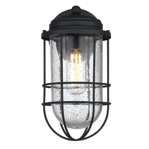 Seaport Medium Outdoor Sconce in Natural Black