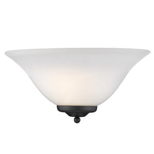 Multi-Family 1 Light Wall Sconce in Matte Black with Opal Glass