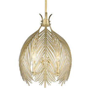 Cay 3 Light Pendant in Vintage Fired Gold
