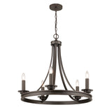 Saldano 5-light Chandelier in a Rubbed Bronze finish