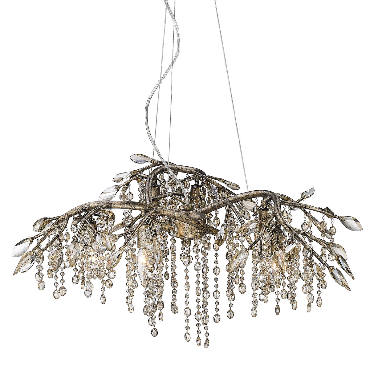 Autumn Twilight 6 Light Chandelier in Mystic Gold