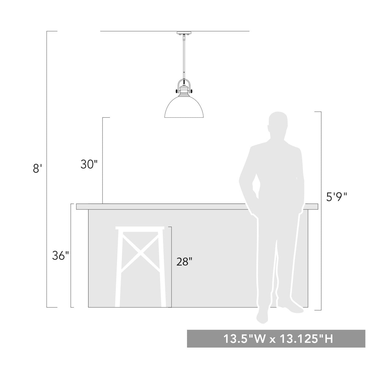 Hines 1-Light Pendant in Matte Black with Opal Glass