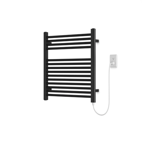 Artos Denby 27" x 24" Plug-In Heated Towel Rail Matte Black – M06860P-BK