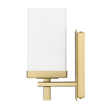 Maddox BCB 1 Light Bath Vanity in Brushed Champagne Bronze with Opal Glass Shade