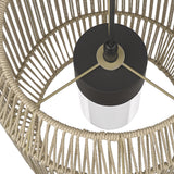 Seabrooke Outdoor 1 Light Pendant in Natural Black