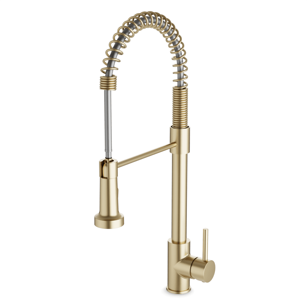 Artos Spring Kitchen Faucet Satin Brass – F100142SB