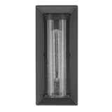 Smyth Outdoor Medium Wall Sconce in Natural Black with Seeded Glass