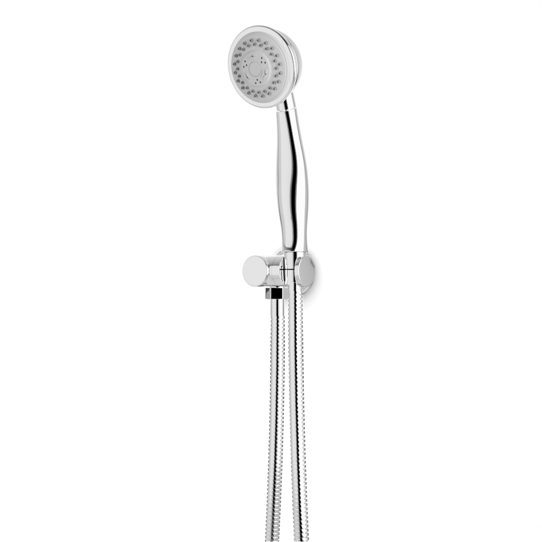 Artos Classic Multifunction Flexible Hose Hand Shower Kit on Pivoting Hook Chrome – F907-116CH