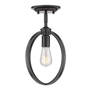 Colson BLK Semi-Flush in Matte Black