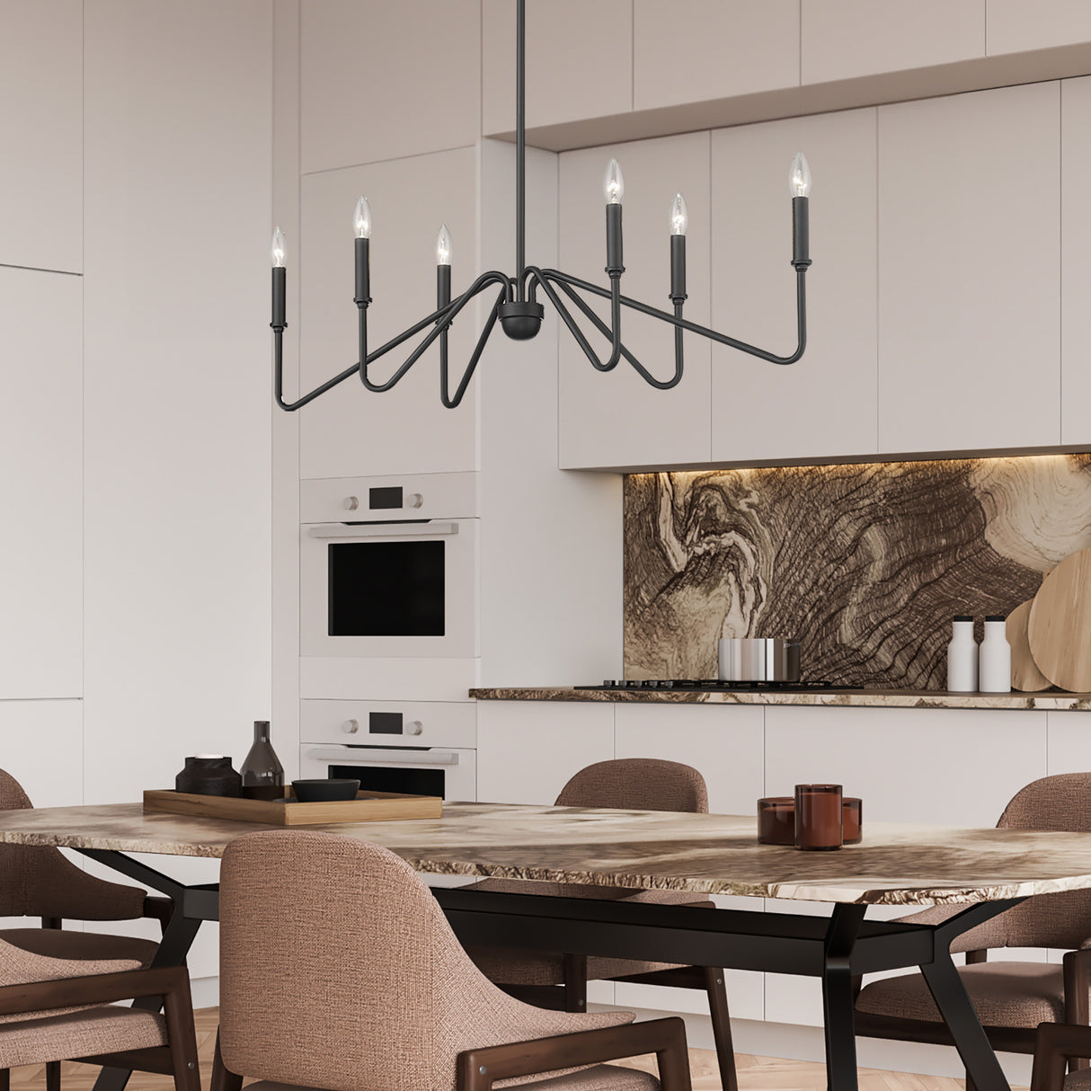 Kennedy Natural Black Linear Pendant