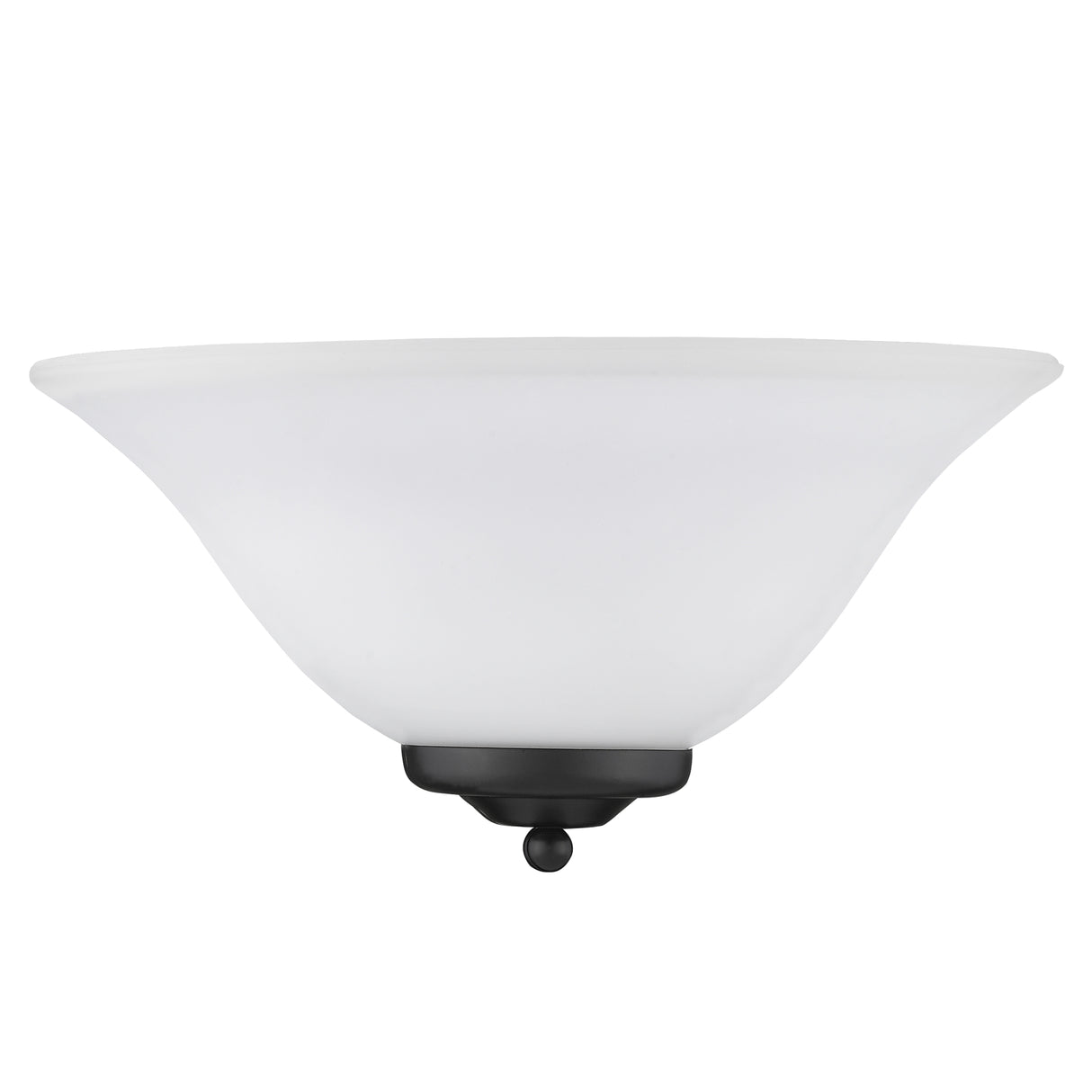 Multi-Family 1 Light Wall Sconce in Matte Black with Opal Glass