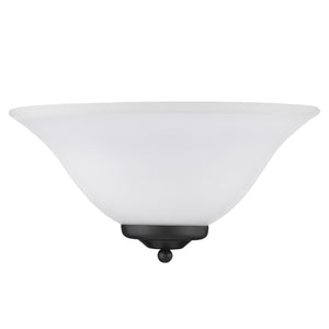 Multi-Family 1 Light Wall Sconce in Matte Black with Opal Glass