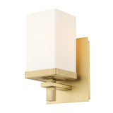Maddox BCB 1 Light Bath Vanity in Brushed Champagne Bronze with Opal Glass Shade