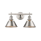 Orwell PW 2 Light Bath Vanity in Pewter with Pewter Shade