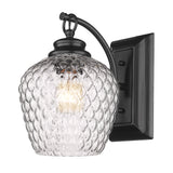 Adeline 1 Light Wall Sconce in Matte Black with Clear Glass Shade