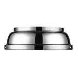 Duncan 14" Flush Mount in Chrome with a Chrome Shade