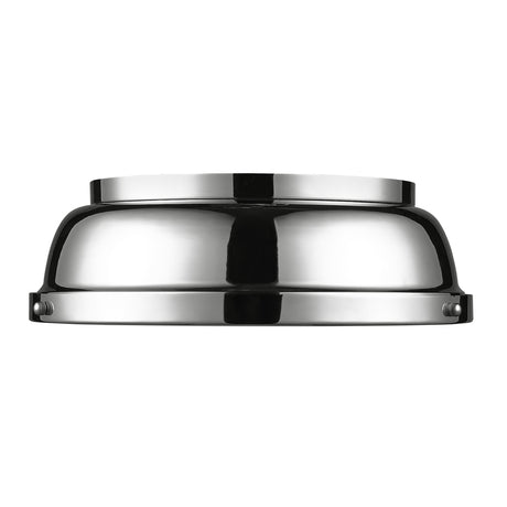 Duncan 14" Flush Mount in Chrome with a Chrome Shade