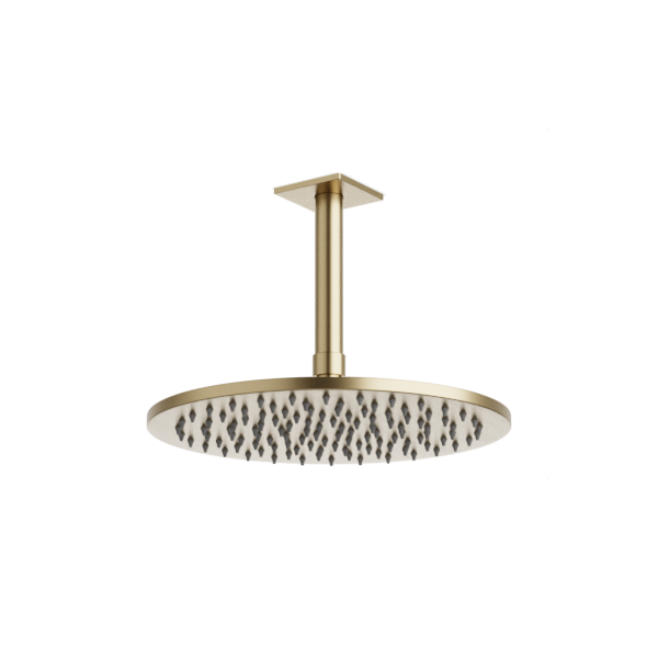 Artos Otella 10" Rain Shower Head on Ceiling Mount Arm Satin Brass – F907-71SB