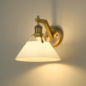 Orwell BCB 1 Light Wall Sconce in Brushed Champagne Bronze with Opal Glass Shade