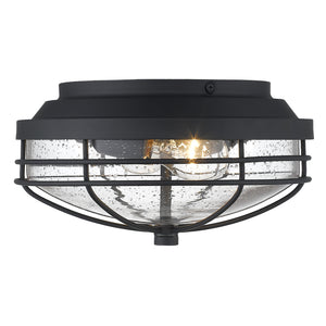 Seaport Outdoor Flush Mount in Natural Black