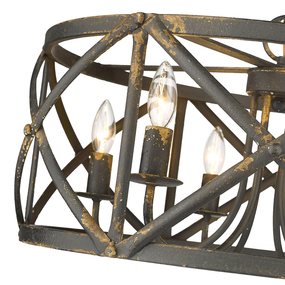 Alcott 6 Light Chandelier in Antique Black Iron