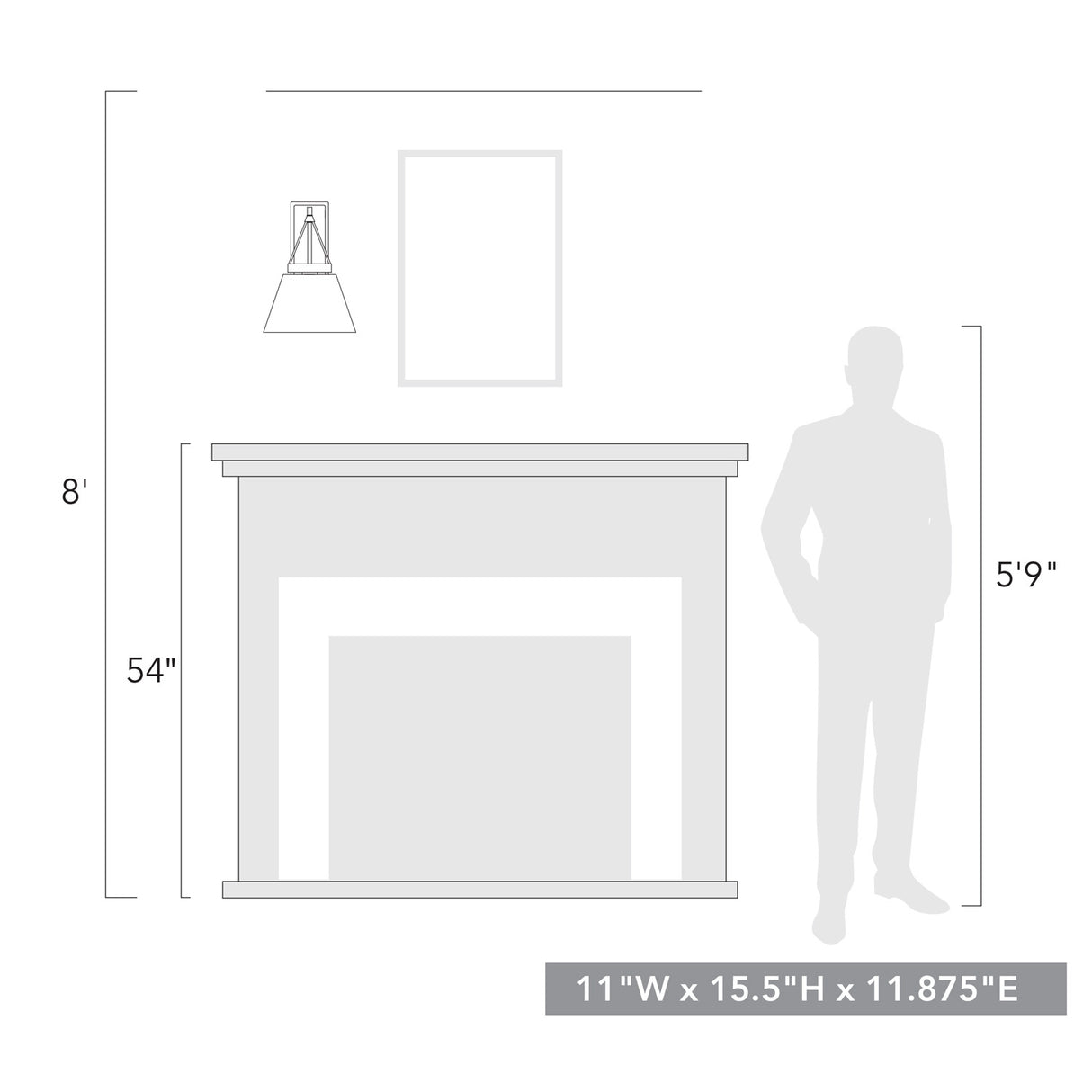Penn 1 Light Wall Sconce in Matte Black with Clear Glass Shade