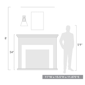 Penn 1 Light Wall Sconce in Matte Black with Clear Glass Shade
