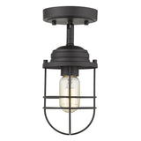 Seaport Semi-Flush in Matte Black