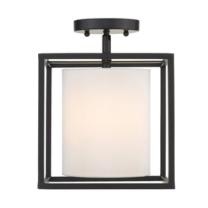 Manhattan Semi-Flush in Matte Black