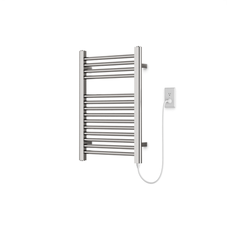 Artos Denby 27" x 18" Plug-In Heated Towel Rail Brushed Nickel – M06845P-BN