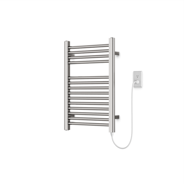 Artos Denby 27" x 18" Plug-In Heated Towel Rail Brushed Nickel – M06845P-BN