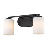 Manhattan 2 Light Bath Vanity in Matte Black