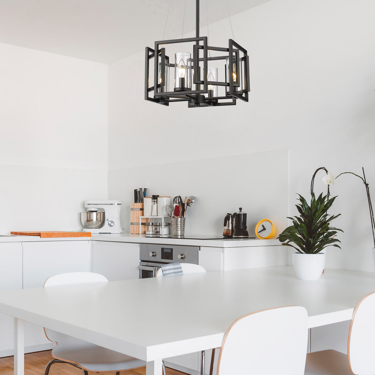 Marco 4 Light Pendant in Matte Black