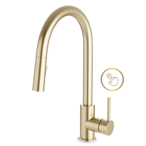 Artos Modern Touch Activated Kitchen Faucet Satin Brass