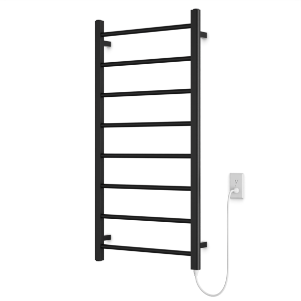 Artos Ryton 47" x 24" Plug-In Heated Towel Rail Matte Black – MR12060P-BK
