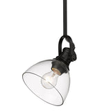Hines 1-Light Mini Pendant in Matte Black with Clear Glass