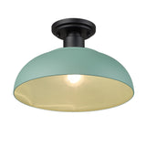 Levitt Natural Black Semi-Flush - Outdoor