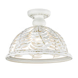 Annalin Vintage Decor White Semi-Flush