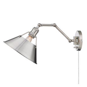 Orwell PW Articulating 1 Light Wall Sconce with Pewter Shade