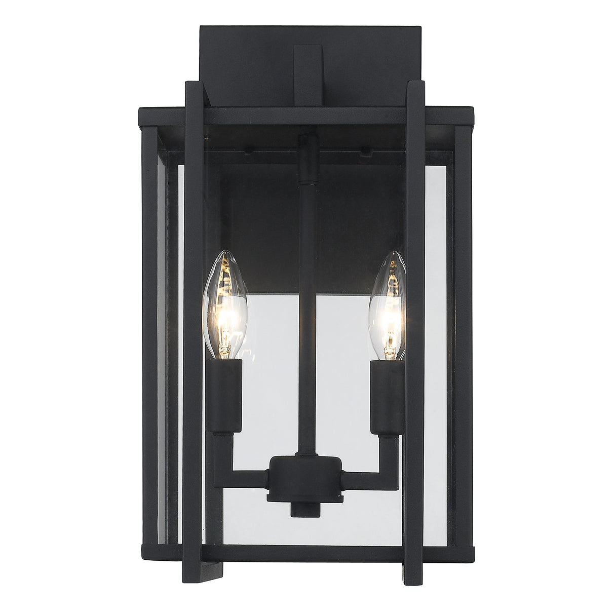 Tribeca Medium Outdoor Wall Sconce in Natural Black