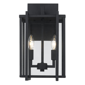 Tribeca Medium Outdoor Wall Sconce in Natural Black