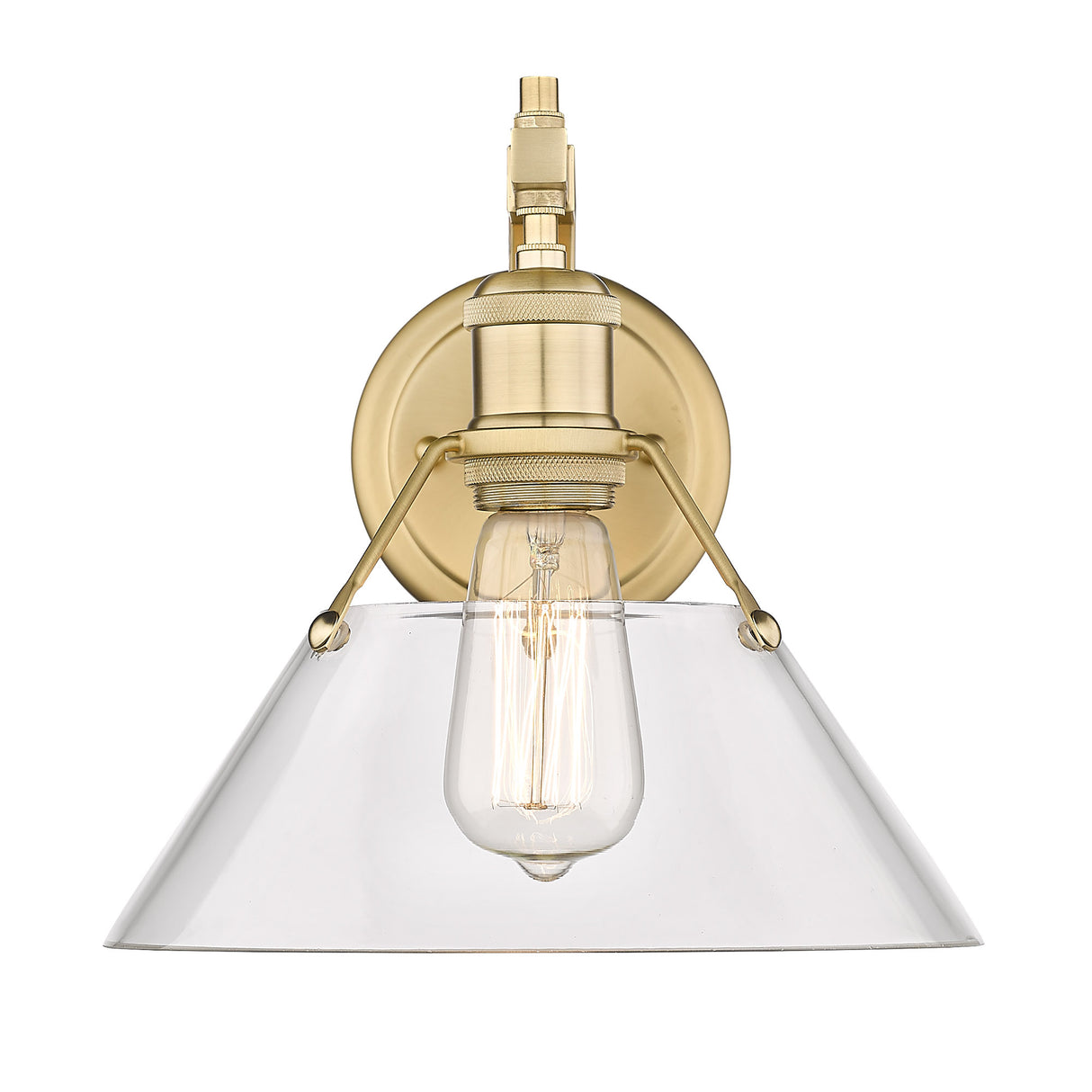 Orwell BCB 1 Light Wall Sconce in Brushed Champagne Bronze with Clear Glass Shade